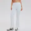 Calça Flare Forrada com Lã para Mulheres, Esportes ao Ar Livre de Outono e Inverno, Calça Larga para Yoga, Calça Micro Flare para Pilates e Fitness para Mulheres