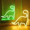 En Stock Luz de Neón LED de Dinosaurio Transfronteriza Decoración de Pared para Habitación de Casa Vacacional Festival de Luces Fiesta Luz Nocturna de Celebridad de Internet