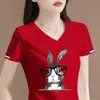 Camiseta de manga corta para mujer de comercio exterior transfronterizo, con excedente, corte holgado, talla grande, disimula el vientre y oculta la grasa, top adelgazante, camiseta básica