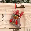 Meias de Natal, Sacos de Presente de Natal, Pingentes de Meias Pequenas de Natal, Enfeites para Árvore de Natal, Sacos de Decoração
