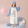 Bata de franela para niñas de otoño e invierno, Bata familiar para niños, Pijama grueso y largo, Ropa de casa para niños y bebés