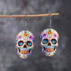 Brincos Pendentes de Acrílico Caveira Fantasma Punk para Homens e Casais - Estilo Hip Hop