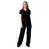 Conjunto de Uniforme de Enfermeira de Duas Peças para Mulheres Conjunto de Verão para Dentista e Doutor de Odontologia Enfermeira Manga Curta Calça Longa Conjunto de Duas Peças Roupa de Trabalho