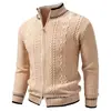Nuevo abrigo suéter para hombre de invierno 2026 transfronterizo europeo y americano, talla grande, cárdigan grueso, capa base, top de punto