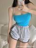 Camisola de color sólido sin costuras para mujer, interior largo de una pieza con almohadilla de látex, espalda de belleza, ropa interior ajustada, prenda exterior, parte superior base
