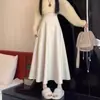 Falda de Verano 2026 para Mujer, Nueva Moda, Línea A, Voluminosa tipo Paraguas, Longitud Media, Cubre Cadera, Adelgazante, Cintura Alta, Plisada