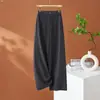 Calça Casual Reta de Cintura Alta Outono Feminina Solta Emagrecedora Versátil Cor Sólida Calça Longa Moda Caimento Simples Temperamento Perna Larga