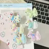 Lindo Gancho Pasador Estampado Crema Caballo de Troya Pinza Lateral Estudiante Chica Vendiendo Lindo Perro Clip de Pico de Pato Puesto