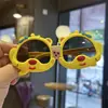 Óculos de sol polarizados de silicone para crianças com desenho de urso, óculos de sol fofos para bebê, óculos de sol protetor solar para brincar, óculos de sol para foto, doces