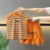 0916 Conjunto de Chaleco para Niños 2026 Nuevo de Moda Fresco Verano Delgado Estilo Ropa de Trabajo Ropa de Verano sin Mangas para Bebé