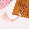 Diamond Ball branco fã borla borla estilo palácio cheongsam pendurado borla Han acessórios de vestuário carro pendurado saco de imprensa carcela redonda contas penduradas barba
