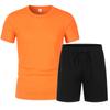 Traje Deportivo y de Ocio de Verano 2025 para Hombre Manga Corta Shorts Estilo Moda Juvenil Negro