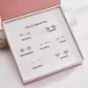 Set de Aretes de Una Semana Caja de Regalo de Aretes de Una Semana Zirconia Elegante Aretes Creativos Regalo del Día de San Valentín