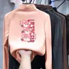 Y2011# Ropa de Otoño para Niños Niñas Camiseta Cálida Camiseta de Manga Larga para Niñas Chaqueta de Primavera y Otoño Camiseta Base De Terciopelo Cuello Semi-alto