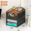 Estante de Almacenamiento de Escritorio Organizador de Archivos de Datos Multicapa Gran Capacidad Estante de Almacenamiento de Archivos Extraíble Oficina