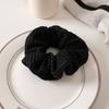 Anillo para el cabello de gran tamaño de lana tejida en color sólido para el intestino grueso, banda de cuero con estilo perezoso y sensación de alta calidad, accesorios para el cabello con un valor de color alto