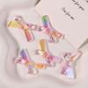 Pendientes de estilo coreano con cuentas perforadas, transparentes, de color AB, con lazo, para hacer uno mismo, para tocado, cadena para teléfono móvil, accesorios colgantes