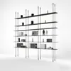 Estantería Colgador Estante de Almacenamiento Redondo Tubo Cortable Ensamblable Estante de Exhibición Piezas de Aleación de Aluminio Conectores