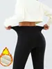 Calça de Yoga Popular da Amazon, Estilo Europeu e Americano, Forrada com Lã para Outono e Inverno, Cintura Alta, Alta Elasticidade, Skinny, Levanta Bumbum, Calça Esportiva