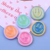 Venta directa de fábrica, horquillas para el cabello personalizadas con forma de cara sonriente redonda, materiales de producción, joyería DIY, resina, pequeños accesorios al por mayor.