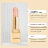 Batom Cremoso Metálico Zephoco Cuidado com os Lábios Leve Hidratante Colorido Brilhante Damasco Claro Maquiagem Labial