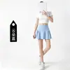 Saia Curta Plissada em Ambos os Lados, Saia de Tênis de Verão, Saia Esportiva Feminina para Badminton, Secagem Rápida, Anti-Exposição, Yoga, Corrida