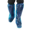 Cubrezapatos desechables impermeables día lluvioso engrosados largos para botas de granja antideslizantes exteriores para flotar cubierta de pie de plástico