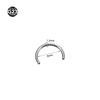 Anel de ferradura de liga de titânio G23 dente interno haste C haste de ferradura em forma de U 1.0/1.2/1.6mm haste grossa piercing joias acessórios