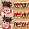 Tocado de horquilla para niña, tocado de niña pequeña, flor, linda peluca, trenza, lazo de niña, horquilla, accesorios para el cabello de Año Nuevo