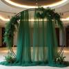 Cortina de gaze de malha branca transfronteiriça, decoração de cena de festa de casamento ao ar livre, arco de casamento, cortina de pano de casamento