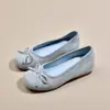 Zapatos de Ballet Retro Franceses con Lazo para Mujer 2026 Primavera y Verano Nuevo Estilo Zapatos Planos Bajos para Falda Zapatos Individuales Zapatos de Abuela