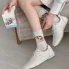 Calcetines Finos de Algodón Nuevos de Primavera con Diseño de Gato de Dibujos Animados, Calcetines de Malla de Caña Media para Mujer, Calcetines Finos de Primavera y Verano, Lindos al por Mayor desde Zhuji