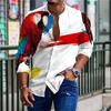Camisa de manga larga con cuello redondo estampada para hombre, nueva primavera y otoño de comercio exterior europeo y americano de 2022, deseo para hombre de Amazon