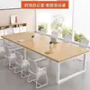 Mesa de Conferência Treinamento de Funcionários Mesa de Escritório Retangular e Conjunto de Cadeiras Mesa de Computador Simples Bancada Grande Mesa