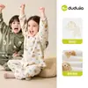 Conjunto infantil casual de outono Dudu para meninas, conjunto de outono quentinho, conjunto de duas peças de pijama e calça de dormir para meninos, moderno