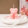 Presente criativo de dia dos namorados feito à mão, vela de aromaterapia com urso de rosas, decoração de quarto e casa, presente de aniversário para meninas