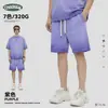 Pantalones Cortos Deportivos Pesados para Hombre Ckx, 320g, con Lavado Degradado Vintage, Marca de Moda, Algodón Puro, Casual de Cinco Puntos para Hombre.