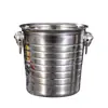 Balde de gelo espesso de aço inoxidável para KTV de hotel, balde de champanhe, balde de cubos de gelo para bar, balde de vinho tinto, balde de cubos de gelo com cabeça de tigre, balde de gelo comercial para cerveja