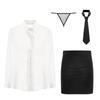 Guiruo ropa interior sexy ol falda delgada perspectiva sexy tentación vestido profesional juego de rol uniforme traje 416