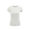 Roupa Feminina da Moda Gola Redonda, Ombro Reto, Caimento Justo Camiseta, Primavera/Verão 2026, Estilo Americano, Marcação da Cintura, Emagrecimento, Camada Base Esportiva, Manga Curta, Feminina.