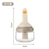 Frasco com Pincel de Óleo de Pato Amarelo Pequeno para Uso na Cozinha de Casa, Adequado para Panquecas, Grelhar e Assar, Resistente a Altas Temperaturas, Grau Alimentício, com Pincel