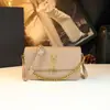 Bolso Cruzado de Cadena de Moda para Mujer con Solapa, Bolso de Hombro Versátil Estilo Boyfriend, Nuevo Modelo 2026, Piel Genuina, Bolso Cuadrado Pequeño de Lujo Ligero