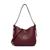 Bolsas Pequeñas de Moda Populares para Mujer Primavera 2026 Nuevo Bolso Cruzado de Alta Gama Bolso de Hombro Bajo el Brazo Bolso Tipo Cubo Color Café