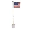 Conjunto de copos para mastro de bandeira de golfe, suprimentos para campo de prática, combinação de mastro de bandeira destacável de 1 seção/2 seções