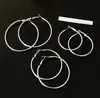 Pendientes de aro grandes de plata para mujer, pendientes de botón con pasador de plata, pendientes de aro lisos elegantes, alta gama de lujo, pendientes de aro de estilo minimalista
