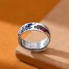 Anel Sanong Koi Flor de Ameixeira Feminino Estilo Étnico Vintage Exquisito Esculpido Cor Esmaltada Xiangyun Combina Com Tudo Anel de Dedo Aberto