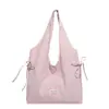 Bolsa Tote Nova Estilo Coreano para Mulheres Primavera 2026, Bolsa de Ombro de Nylon com Alça, Bolsa Colete de Grande Capacidade, Bolsa de Braço para o Dia a Dia