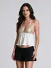 2026 Camisola de Moda Transfronteriza Europea y Americana Nuevo Estilo Ropa Exterior Casual Versátil Cuello Halter Patchwork Color Sólido Chaleco de Moda
