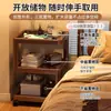 Mesita de noche Estilo Chino Dormitorio Mesita de noche Móvil Estante de Almacenamiento para Mesita de Noche Mesa Pequeña Simple Multifuncional Creativa