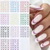 Pegatinas de Manicura Sencillas Nuevas con Degradado Francés Impermeables de Color Puro Adhesivos de Manicura Pegatinas Auxiliares para Uñas DIY Ins